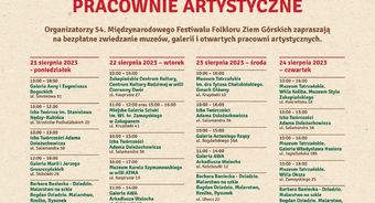 Otwarte pracownie 24.08.2023